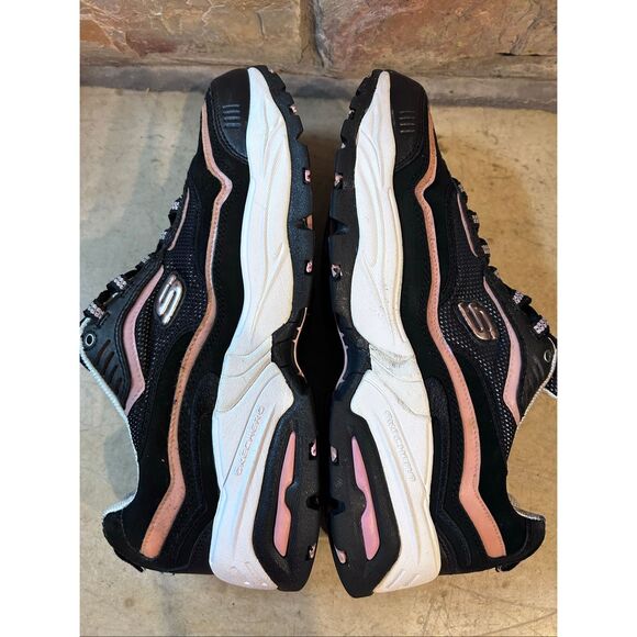 Skechers Sport Women's Size 10 Lace Up Sneakers Black & Pink #11065 - Picture 11 of 11